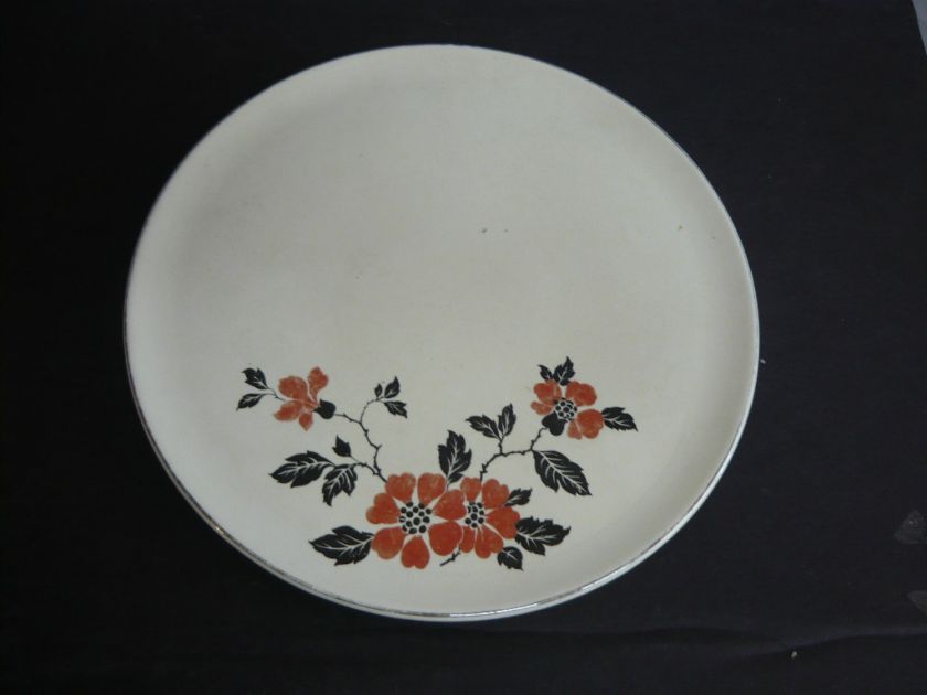   HALLS SUPERIOR HALL CHINA DINNERWARE RED POPPY DINNER PLATE  