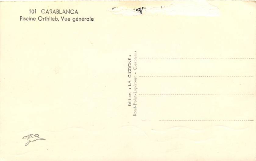 MOROCCA CASABLANCA RPPC PISCINE ORTHLIEB EARLY M47202  