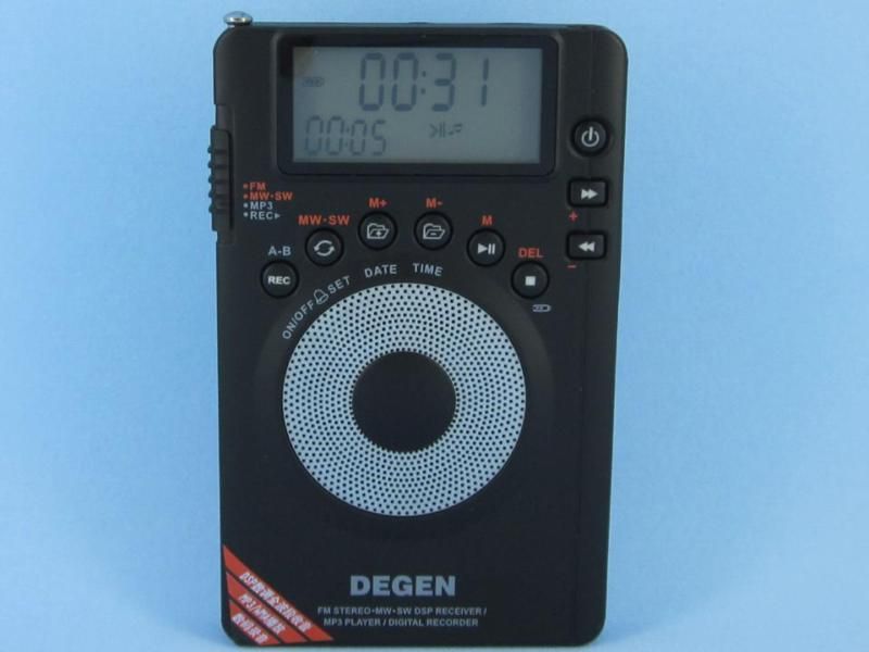 DEGEN DE1123 FM/MW/SW DSP  2G Recorder Pocket Radio  