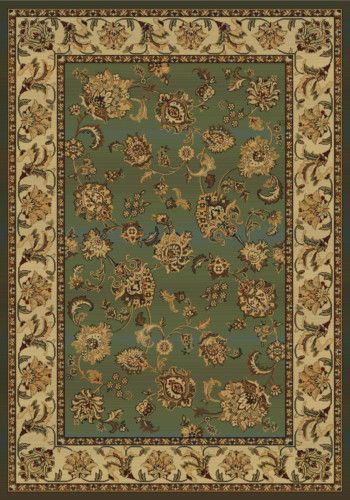 Beautiful Floral Sage Green Beige 3X8 Runner Area Rug  