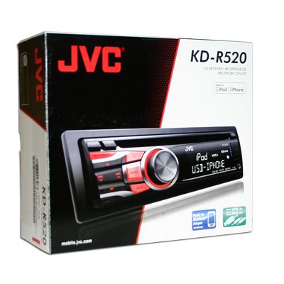 JVC KD R520 Mobile CD Receiver w/ Front AUX IN and USB   Brand New 