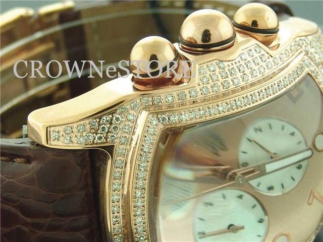 AQUA MASTER BUBBLE LOOP ROSE GOLD CASE W/ 2.50CT DIAMONDS WATCH  