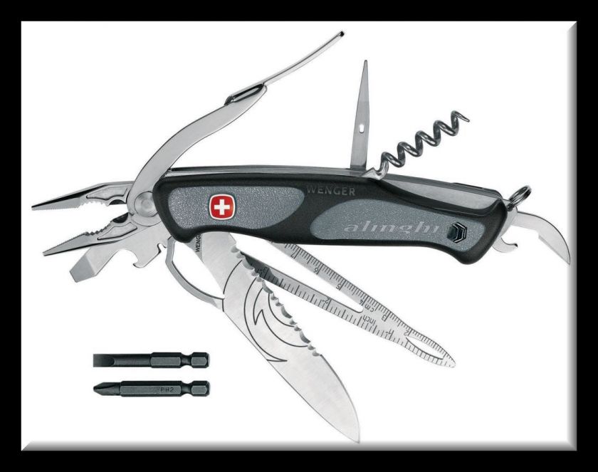 NEW WENGER SWISS ARMY KNIFE Ranger Alinghi SUI1 Gray & Black 16326 