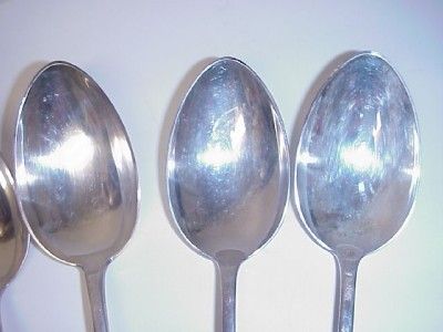 VINTAGE GERMAN HANSEAT SILVER SERVING SPOONS SET 8  