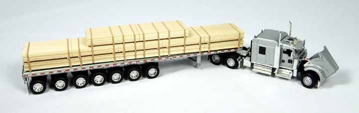   DCP Kenworth Flatbed Tractor Trailer w/ Custom Lumber Load 164  