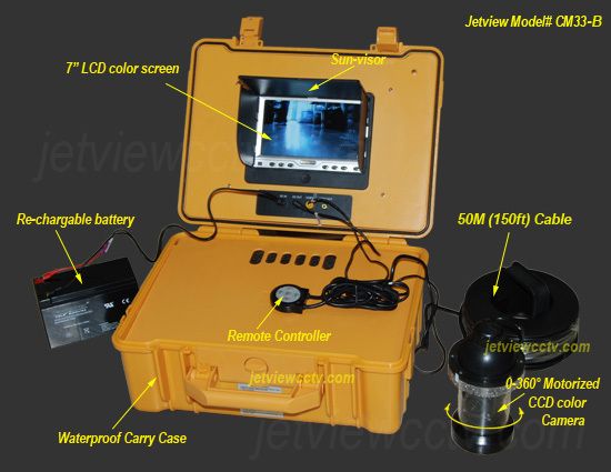  Waterproof Case Motorized 0 360°View Underwater Video Camera System