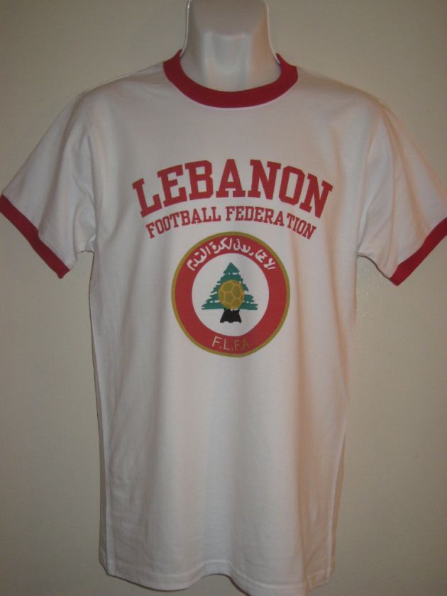 LEBANON Football Federation Fans ringer t shirt  