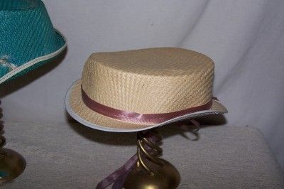 Vintage Kids Woven Straw Like Hats  