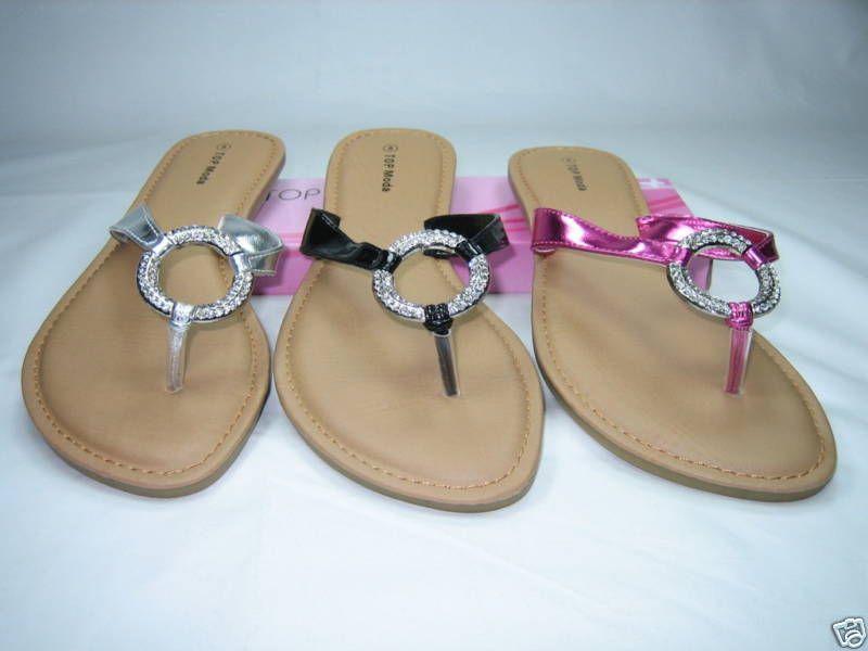   decorated strappy sandals flats flip flops thongs womens shoes  