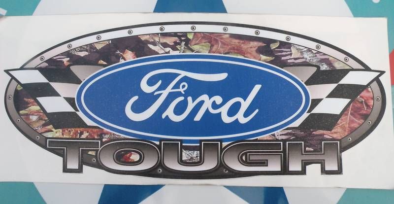 FORD TOUGH   FLAGCAMO VINYL DECAL  STICKER   MEDIUM  