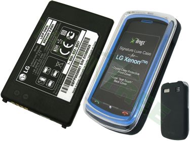 LG OEM LGIP 340N GR500 XENON BATTERY iFROGZ LUXE CASE  