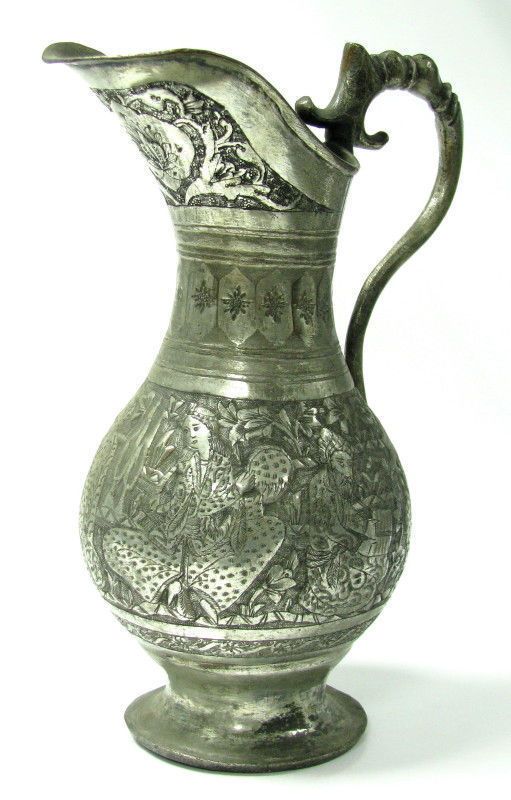 RRR ANTIQUE OTTOMAN TURKISH COPPER JUG PITCHER ORNATE »  