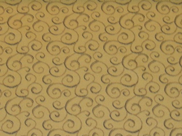 Gold Black Swirl Pattern Upholstery Fabric bty  