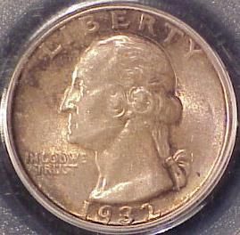 1932 D 25c PCGS MS 62 ~ PQ KEY DATE WASHINGTON N/R  