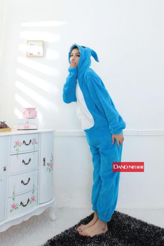 Japan Anime Disney Stich Costume Cosplay Kigurumi Pajamas Pink&Blue S 