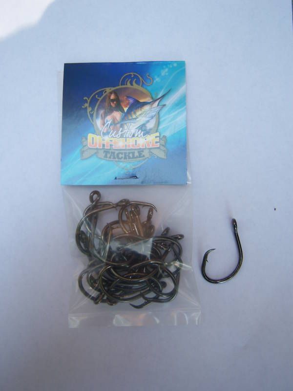 25 Size 5/0 4x Strong Offset Circle Hooks  