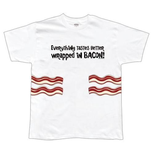 Wrapped In Bacon T Shirt   2X Large  