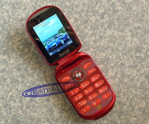 FASHION COOL RED FLIP V98 CAR CELL PHONE DUAL BAND UNLOCKED GSM 