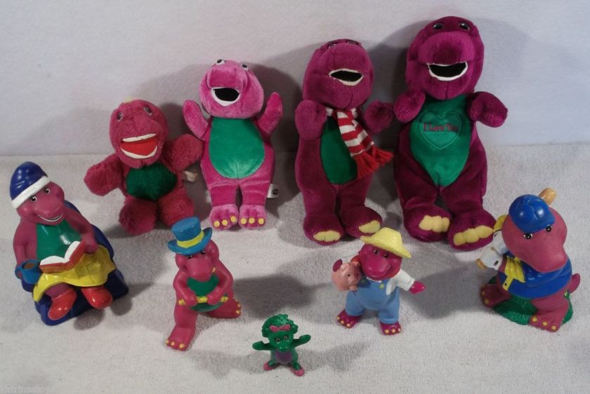   of BARNEY THE DINOSAUR baby bop bj toys figures bank plush A  