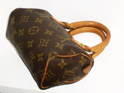   VUITTON Authentic Mini Logo/Monogram Speedy Doctor Tote Pouch TH0922