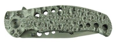 Camo Army Fatigue Powder Grey Folding Knife with Clip   PK02