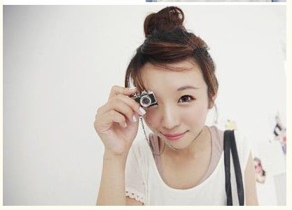 New Hot Korea Retro Style Camera Necklace Pendant Black  