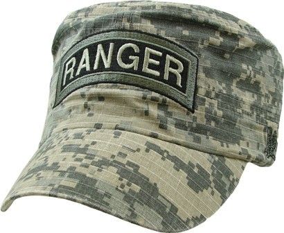 RANGER ARMY OD DIGITAL FLAT TOP PATROL HAT CAP  