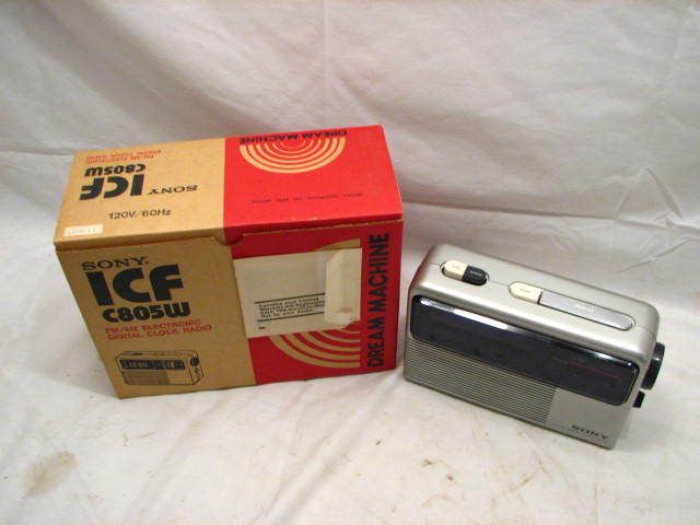 SONY ICF C805W DREAM MACHINE AM/FM ALARM CLOCK RADIO LN  