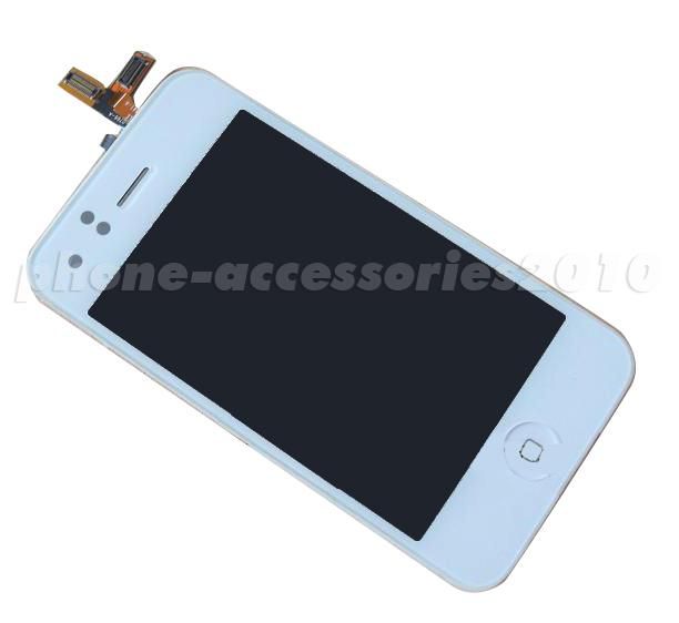 White Touch Digitizer&LCD Display Assembly Fr Iphone 3G  