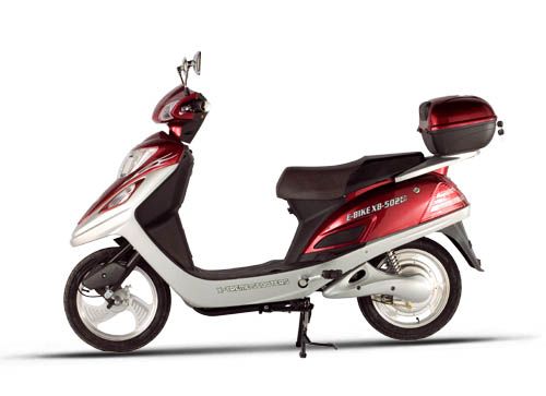 Burgundy XB 502 X Treme Electric Scooter, 500 Watts, No License 