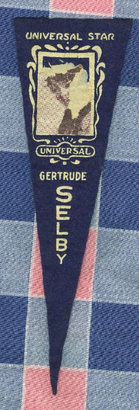 Universal Movie Pennant Silent Film Star Gertrude Selby  