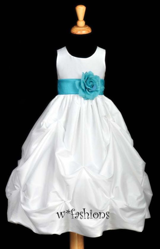   RECITAL HOLIDAY TAFFETA FLOWER GIRL DRESS 6M 12M 2 4 6 8 10  