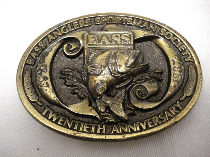 Vintage Bass Anglers Sportsman Society Belt Buckle 1987  