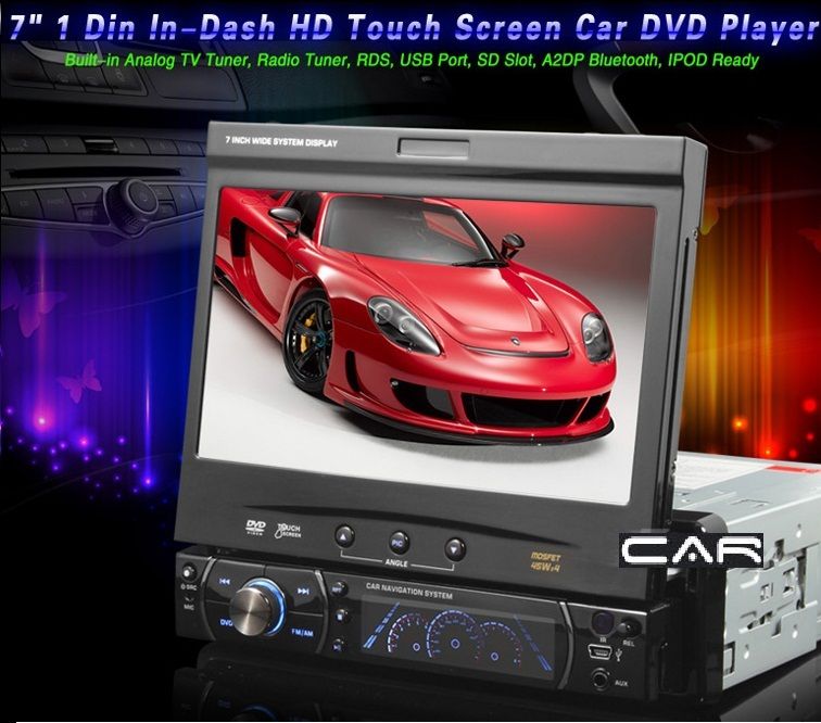 RADIO 1DIN DETACHABLE DVD 7 HD CAR STEREO PLAYER BLUETOOTH USB TV 