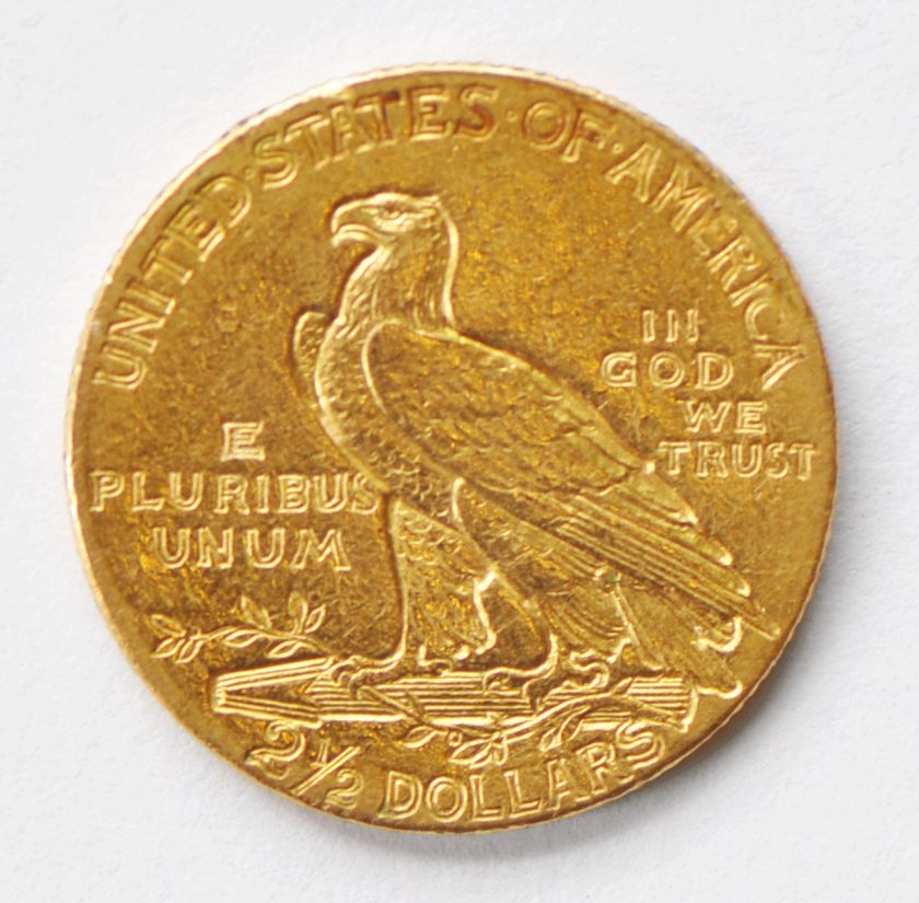 1908 Indian Head $2.5 Gold Quarter Eagle Rare Old Gold Coin  