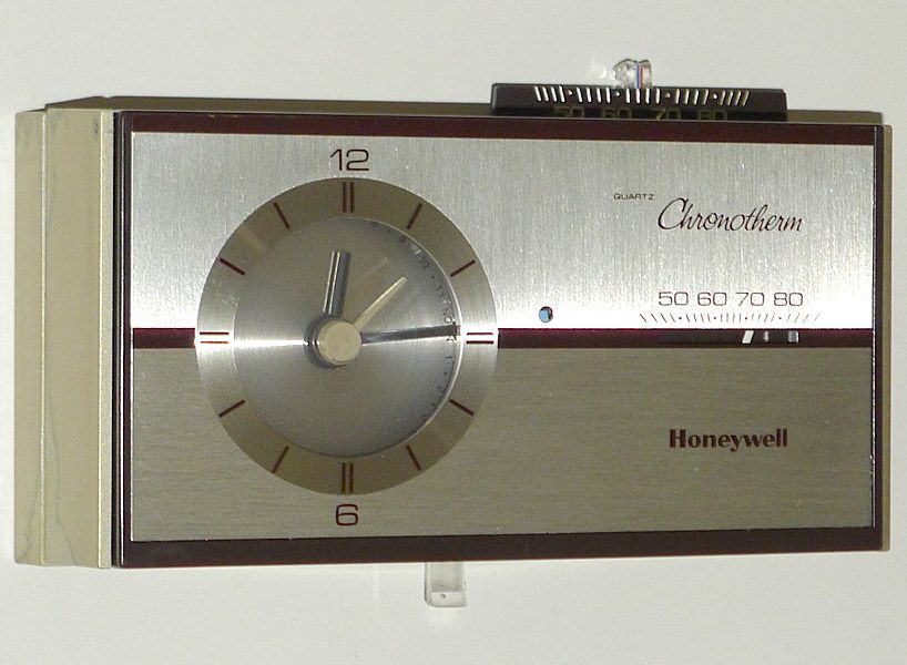   HONEYWELL CHROMOTHERM T8082 MID CENTURY THERMOSTAT NEW w/ AC SUBBASE