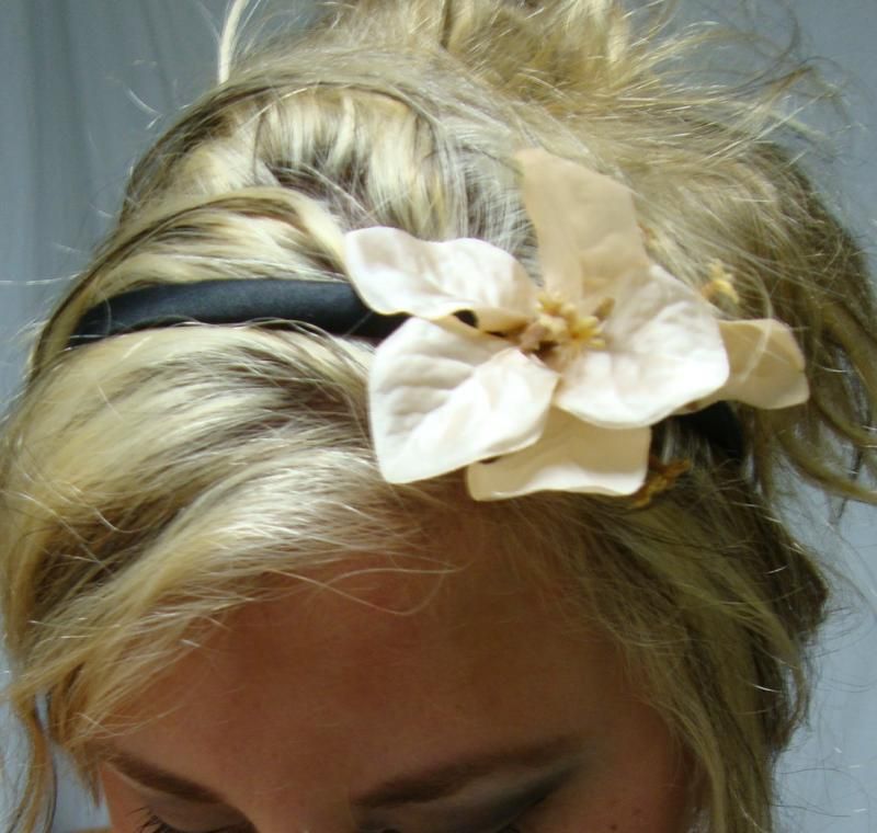 Neutral Blush Bougainvillea Flower Headband  