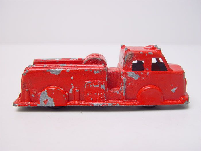 Vintage Antique Midgetoy Fire Truck Die Cast Metal Toy  