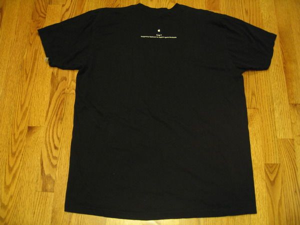 APPLE logo AppleCare Employee T SHIRT Black 2XL XXL iPod Support iLog 