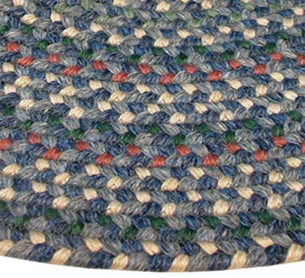 Meodowland Blue Braided Area Throw Rug #70  