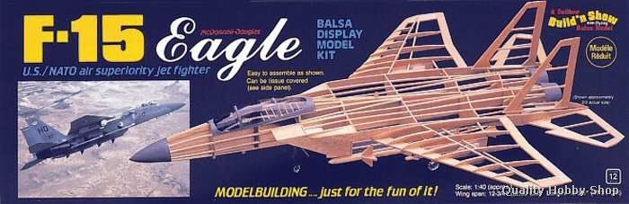 Guillows F 15 EAGLE Balsa wood Build n Show kit#1401  