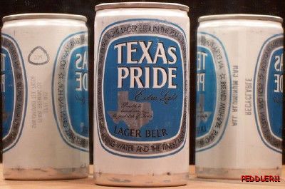 TEXAS PRIDE EXTRA LIGHT LAGER BEER AA CAN S A TEXAS 641  