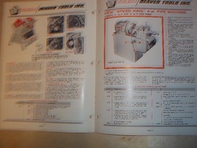 Toledo Beaver Tools Catalog~Tubing/Pipe Cutter/Benders  