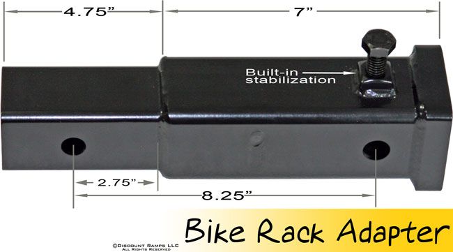 Dimensions of 2 Bike Rack Adapter