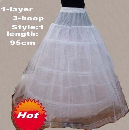 BRIDAL PETTICOAT UNDERSKIRT 3 HOOP 1/2 LAYER WEDDING P1  