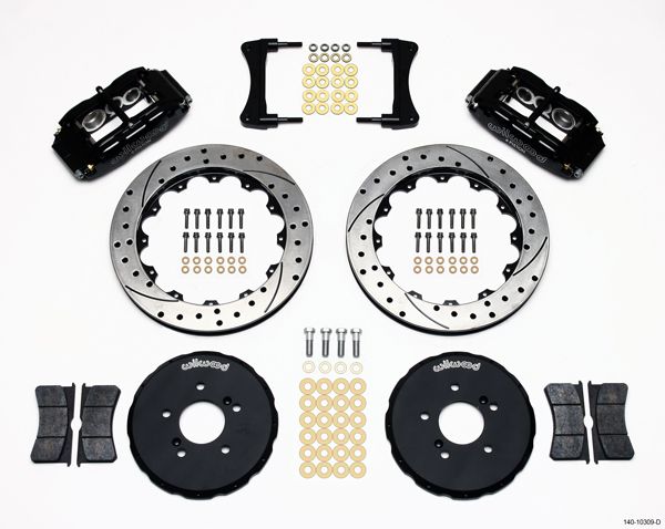   DISC BRAKE KIT,2000 2009 HONDA S2000,13 DRILLED ROTORS,BLACK CALIPERS