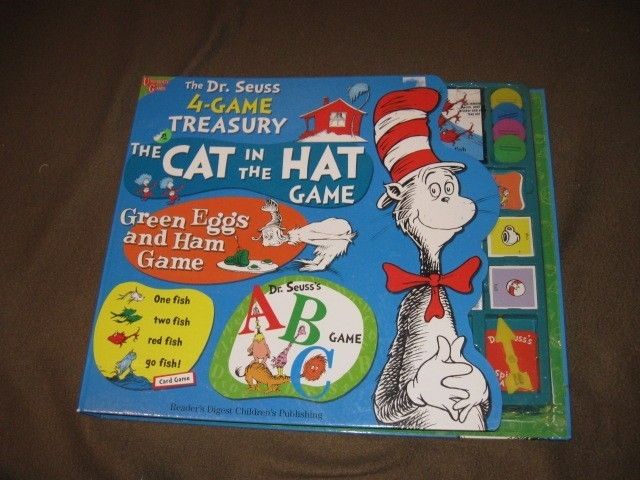 The Dr. Seuss 4 Game Treasury Game EUC cat in the hat  