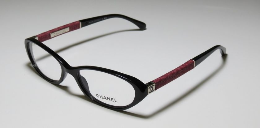 NEW CHANEL 3194 53 16 135 BLACK/BURGUNDY EYEGLASS/GLASSES/FRAMES W 