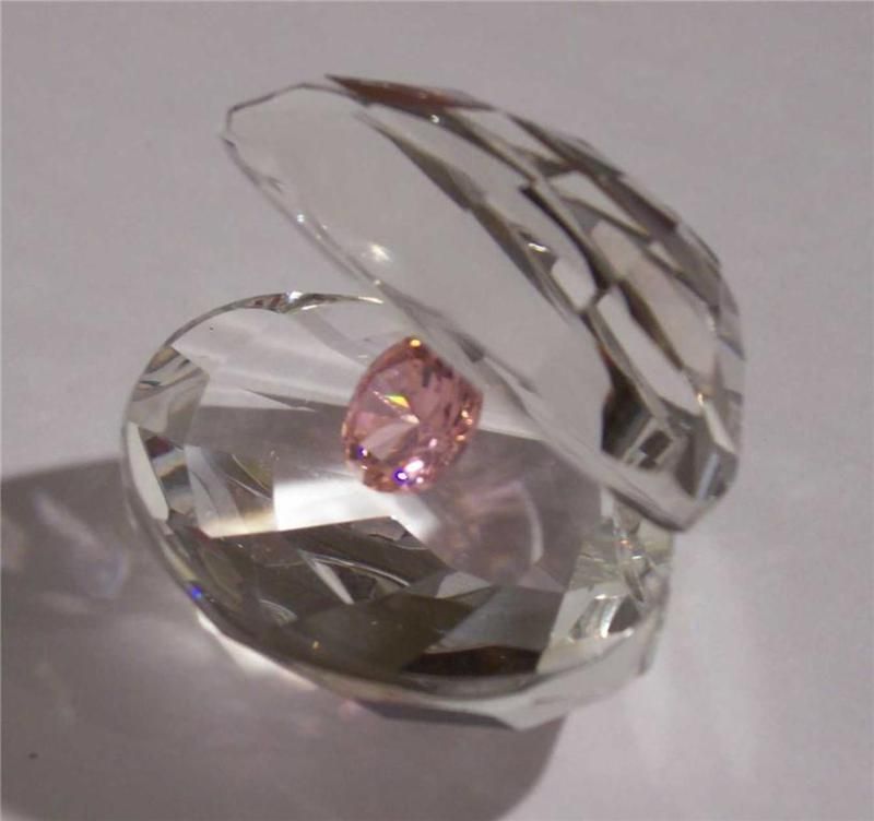 Crystal Baby Clam Shell with Pink Crystal ~ NIB  
