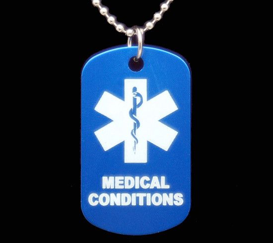 PERSONALIZED MEDICAL ID DOG TAG FREE ALERT ENGRAVING  